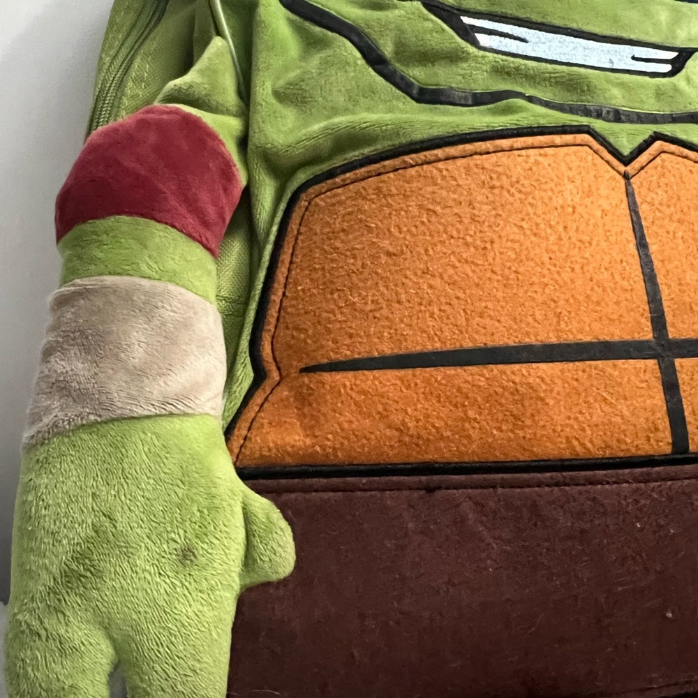 Plush Ninja Turtle Backpack - Green and Blue - Picture 4 of 13